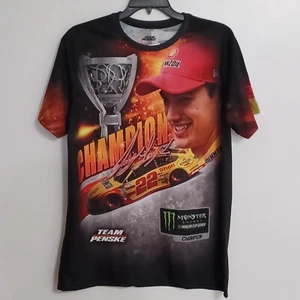 Team Penske Joey Logano 22 Nascar 2018 Champion Short Sleeve Tee Shirt Mens L - Picture 1 of 11
