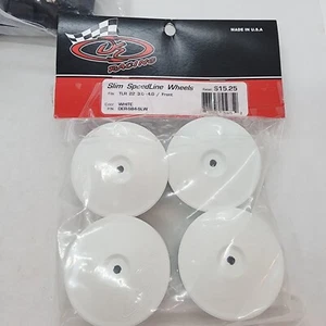 Slim SpeedLine Wheels TLR 22 3.0-4.0 Front White DE Racing Set Of 4 damaged pkg - Picture 1 of 4