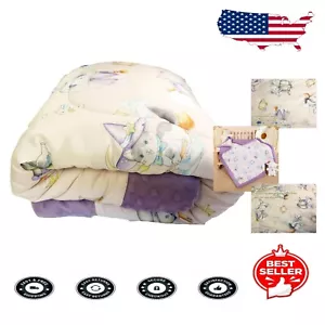 Soft & Breathable Toddler Comforter - Machine Washable 59" x 47" Crib Blanket - Picture 1 of 11