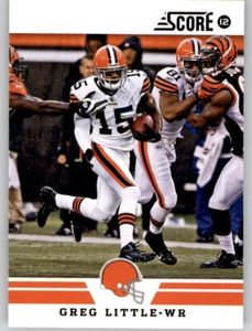 2012 Score Greg Little NFL PWE tarjeta base marrón #285 - Imagen 1 de 2