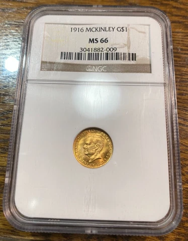 1916 McKinley Gold Commemorative NGC MS66 Beauty Best Price on Ebay* CHRC Cover