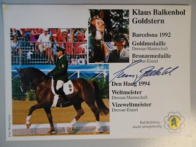 Klaus Balkenhol Autogramm | Dressur Olympiasieger & Weltmeister - Bild 1 von 2