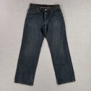 Axcess 32x32 Jeans Loose Straight Dungarees Retro Dark Wash Faded Broke In - Picture 1 of 8
