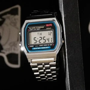 Casio F91W Digital Watch Vintage Retro Silver Stainless Steel Unisex Watch AU - Picture 1 of 18