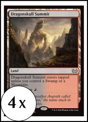 MTG - 4 x Dragonskull Summit - Duskmourn Commander - Playset 4x x4 - Image 1 of 2