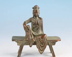 Colección Arte Bronce Chino Kwan-Yin Estatua Buda Bendición Regalo - Imagen 1 de 6