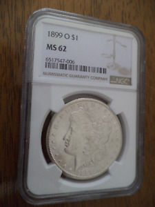 1899 O Morgan Silver Dollar NGC MS62