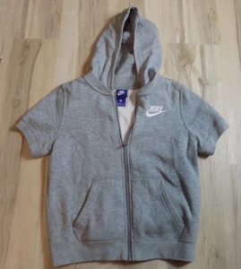 Nike Boys Short Sleeve Zip Up Gray Hooded Vest. Size Medium - Picture 1 of 2