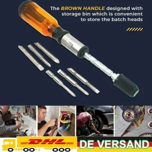 Push-Pull-Ratschenschraubendreher Einstellspirale Ratschenschraubendreher Mit - Bild 1 von 12