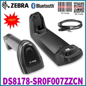 Zebra DS8178-SR0F007ZZCN 2D Wireless Bluetooth Barcode Scanner W/ Cable + Cradle - Picture 1 of 11