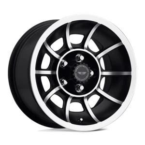 Set of 4 American Racing Vintage VN47 VECTOR Wheels 15X8.5 5X4.5 SATIN BLACK MAC - Picture 1 of 1