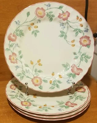 Churchill BRIAR ROSE Dinner plate set(s) of 4, 10", England, Floral, Excellent - Image 1 of 4