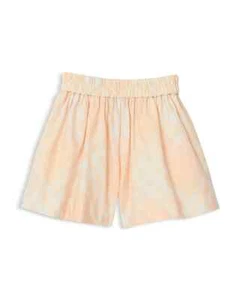Burberry Marcy Check Shorts Big Girls 14Y Pastel Peach Elastic Waist Pull On - Picture 1 of 18