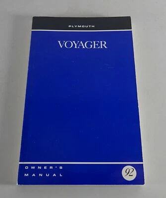 Manuale Dell'Utente / Manuale Plymouth Voyager Anno 1992 - Immagine 1 di 2