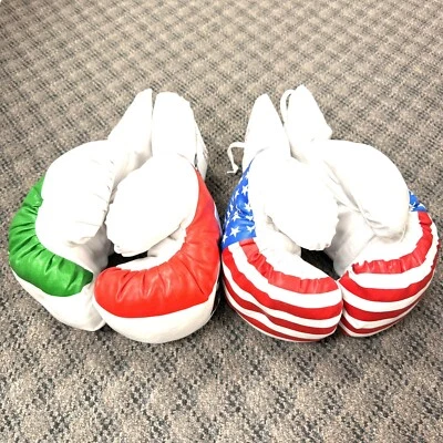 2 PAIRS Boxing Gloves 16 OZ USA & MexicanSparring Faux Leather Practice