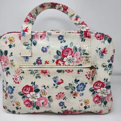 Сумка-тоут Cath Kidston кремовый цветочный узор на молнии прямоугольная форма двойная ручка - Изображение 1 из 4