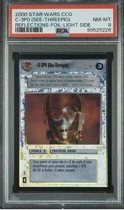 2000 Decipher Star Wars CCG Relections Foil C-3PO PSA 8 Low Pop - Picture 1 of 2