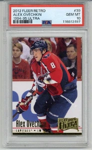 2012 FLEER RETRO 1994-95 ULTRA #39 ALEXANDER OVECHKIN CAPITALS PSA 10 LOW POP - Picture 1 of 2