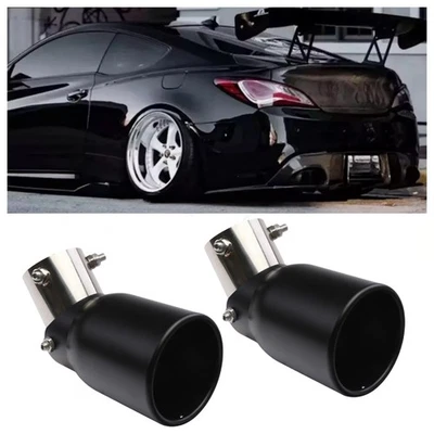 2PC Car Exhaust Pipe Tip Rear Tail Throat Muffler For Hyundai Genesis Coupe Foto 1 de 4