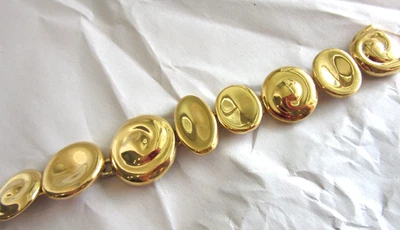 Pulsera Liz Claiborne tono oro alto pulido redondo eslabones Foto 1 de 4