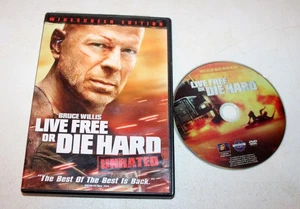 Live Free or Die Hard (DVD, Widescreen, 2007) Bruce Willis, Unrated - Picture 1 of 2