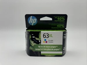 HP 63XL Tri-Color Ink Cartridge OEM Sealed Exp 03/2023 Free Shipping - Afbeelding 1 van 6