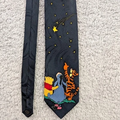 Corbata Winnie the Pooh Tigger Eeyore azul marino para hombre corbata nueva con etiquetas Foto 1 de 4