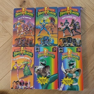 Mighty Morphin Power Rangers Vhs Lot 6 Home Videos - Picture 1 of 6