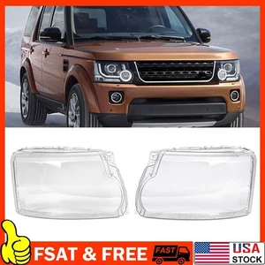 Cubiertas de lentes de faros 2 piezas para Land Rover Discovery 4 LR4 2014 2015 2016 - Imagen 1 de 16