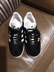 Adidas Originals Gazelle Black White Men Unisex Shoes Sz US 6 UK 5.5 FREE POST - Picture 1 of 5