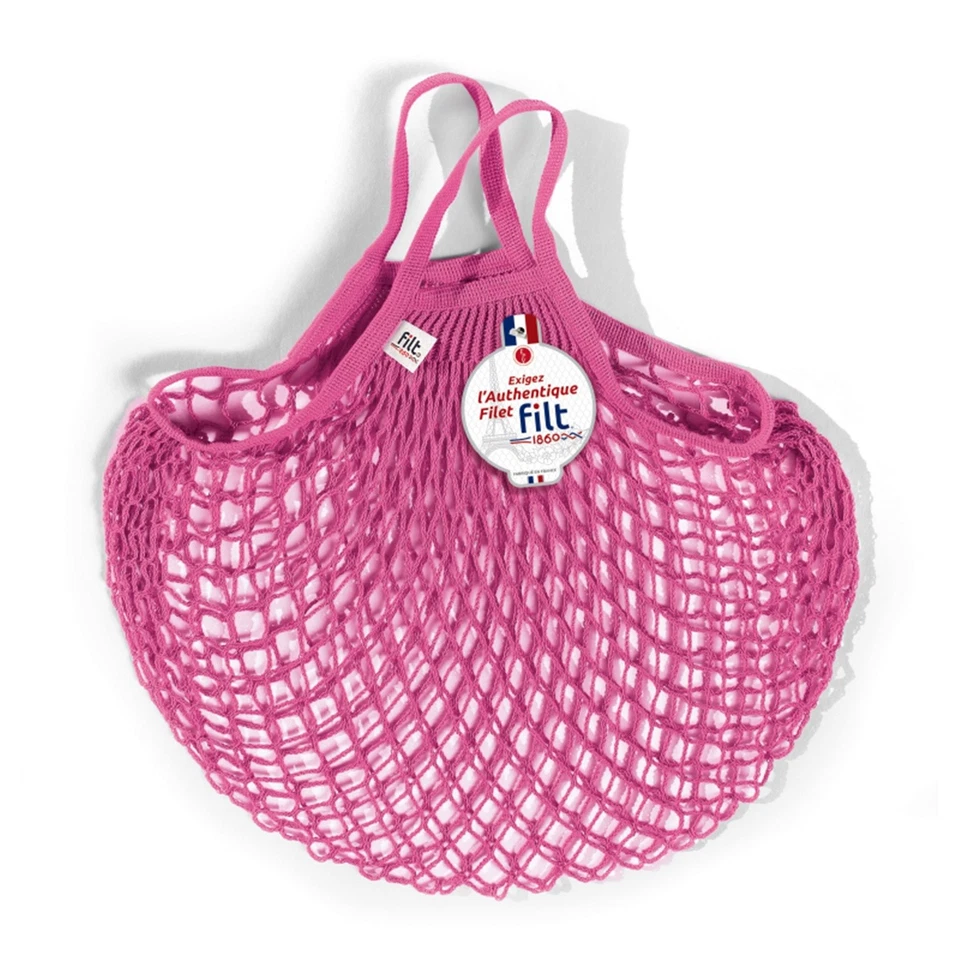 Filt French Market Net Bag -  Rose Sorbet (Pink) Color - MEDIUM w/SHORT HANDLES - Image 1 of 1