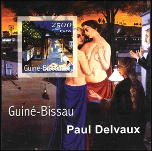 GUINEA BISSAU MI BL344 - "Spring" by Paul Delvaux S/S (pb82846+) - Picture 1 of 1