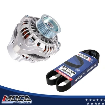 Alternador nuevo de 6 ranuras para 01-05 Acura EL Honda Civic 1.7L 70A 12V CCW N13893 Foto 1 de 4