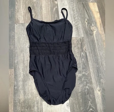 Vintage Jantzen Women’s Black One Piece Swimsuit Mesh Panel High Cut Beach Sz 10 - Image 1 of 4