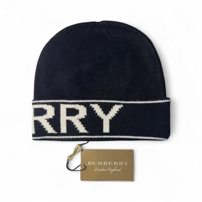 Burberry Unisex Black Beanie Hat – Stylish Winter Knit Cap - Image 1 of 4
