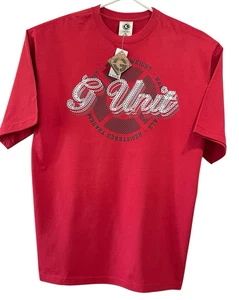 Camiseta roja de peso pesado vintage Y2K G-Unit para hombre XL Streetwear nueva con etiquetas nos - Imagen 1 de 14