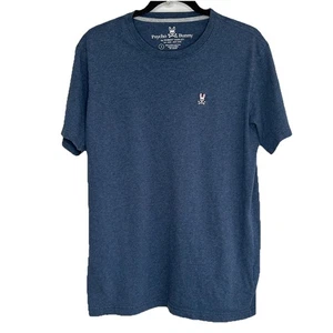 Psycho Bunny Pima Cotton T Shirt Mens 5 Medium Blue Crew Neck Sh Sl Golf Classic - Picture 1 of 8