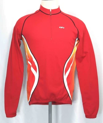 Chaqueta de ciclismo térmica Louis Garneau roja 1/4 cremallera waffle para hombre talla grande Foto 1 de 4
