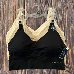 Nautica Women 3 Pack Super Soft Comfort Bra Plus Size 3X Removable Pads - Picture 1 of 9