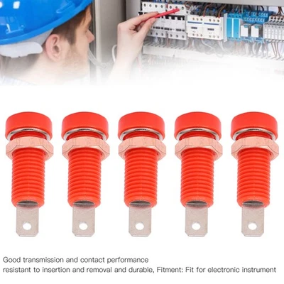 10pcs 4mm Banana Jack Socket Mount Binding Post Connector Adapter Panel For Elec - Image 1 of 4