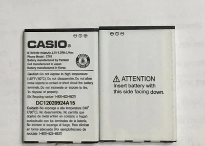 70 USADAS OEM Casio BTR781B Batería OEM para G'zOne Ravine 2 C781 1150 mAh Foto 1 de 3