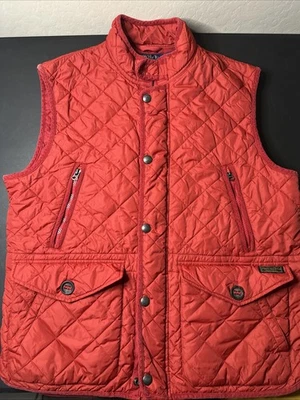 Rare Vintage POLO RALPH LAUREN RL & Co Club Quilted Vest Jacket 2000s Red SZ XL - Image 1 of 4