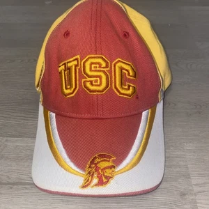 VINTAGE USC Trojans Hat Cap Strap Back Cardinal Red Gold  NCAA College Football - Picture 1 of 14