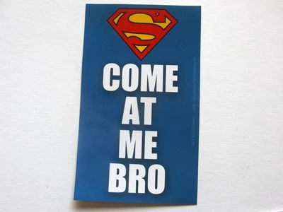 Adesivo Superman Come at Me Bro on Blue DC Comics C&D Visionary 3" x 5" - Imagem 1 de 3