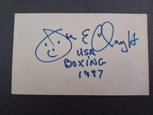 Joe Clough Signed Index Card - Boxing Coach/Trainer - Picture 1 of 1