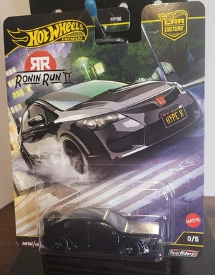 Honda Civic Type R Black Chase 0/5 Hot Wheels Car Culture Ronin Run II '07 Foto 1 de 4