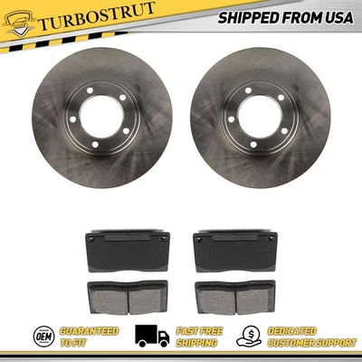 Front OE Brake Rotors Brake Pads for 1974-1979 1982-1986 Jaguar XJ12 5.3L - Image 1 of 4