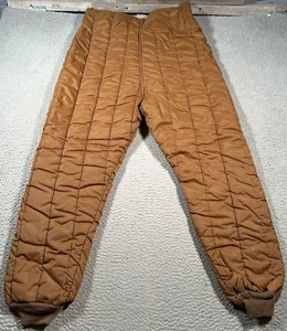 Vintage RefrigiWear Hunting Pants Mens XL Quilted Snap Front Brown Insulated NWT - Picture 1 of 10