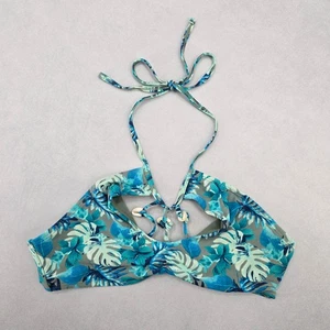 Reel Legends blau tropisch Shell Schwimmen Sport BH Strand Bikini Oberteil M Medium - Bild 1 von 6
