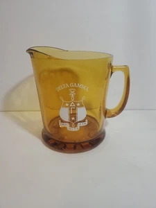 Jarra de cerveza Delta Gamma vidrio ámbar días universitarios días de gloria - Imagen 1 de 3